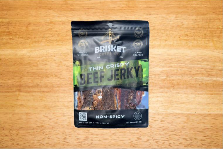 Brisket Chips Co. Thin Crispy Beef Jerky – Non‑Spicy